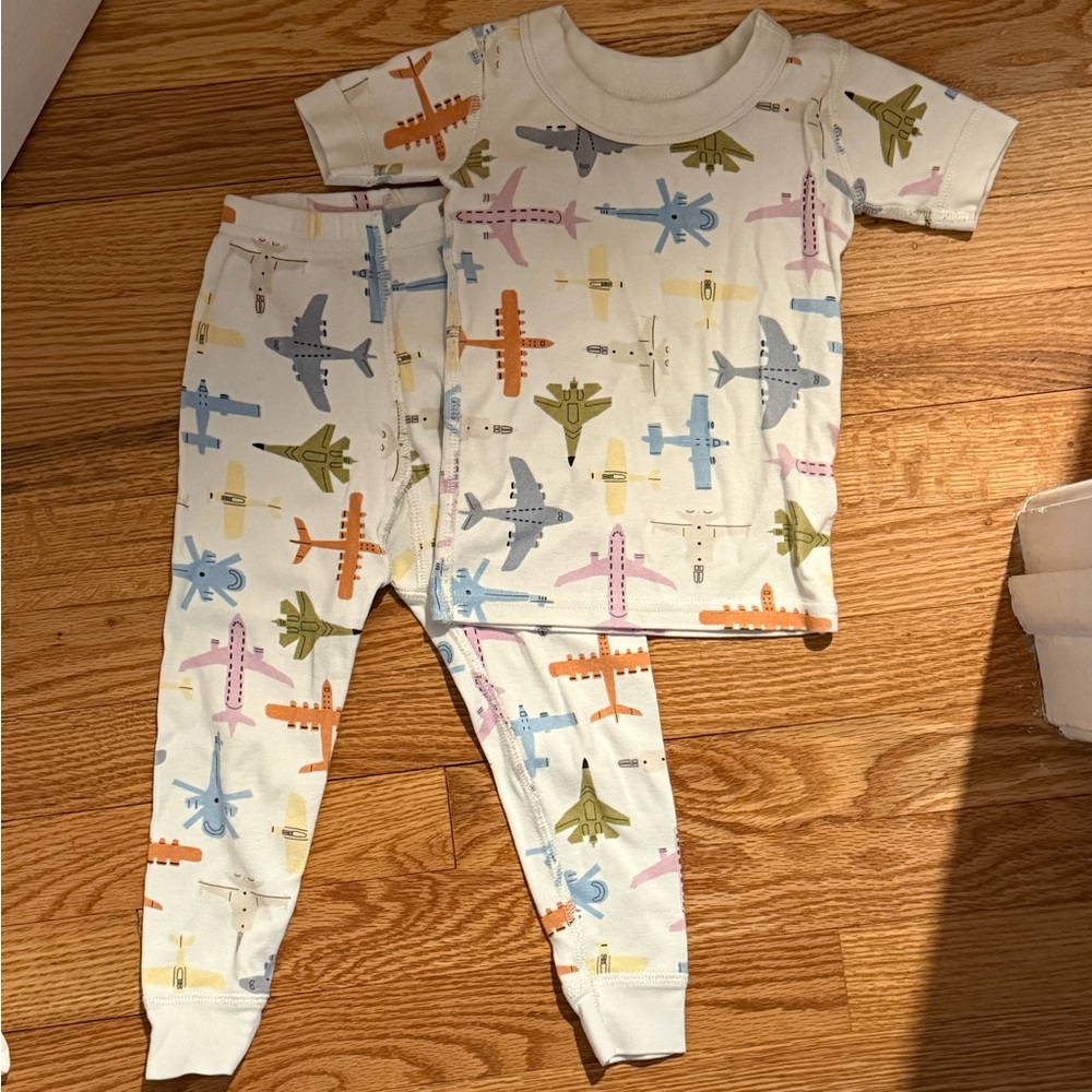 Piccolina Airplane Cotton Pajamas